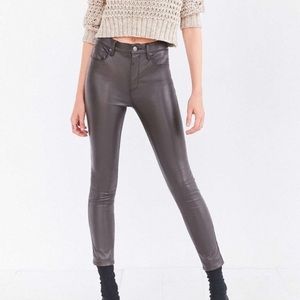 BDG purplish/grey faux leather high waisted pants